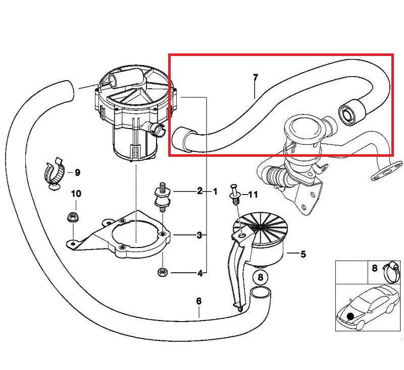 напорный рукав
 BMW 11721715051
