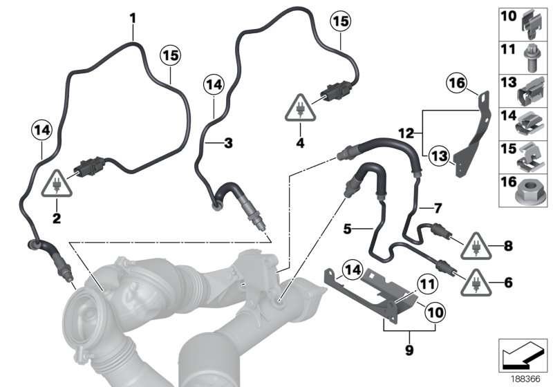 Лямбда-зонд контроля за работой кат. L= 600MM
 BMW 11787577666