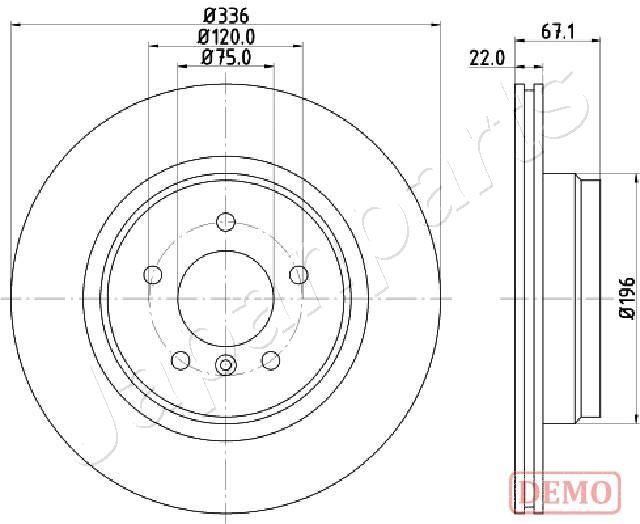 Тормозной диск JAPANPARTS DP0114C