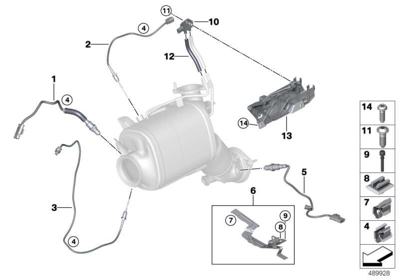 Abgastemperatursensor
 BMW 13628595097