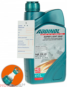 ADDINOL Super Light 0540 SAE 5W-40 1 л. ADDINOL 4014766072719