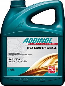 ADDINOL Giga Light MV 0530 LL 5W-30 5 л. ADDINOL 4014766241108