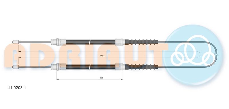 Тросик, cтояночный тормоз ADRIAUTO 1102081