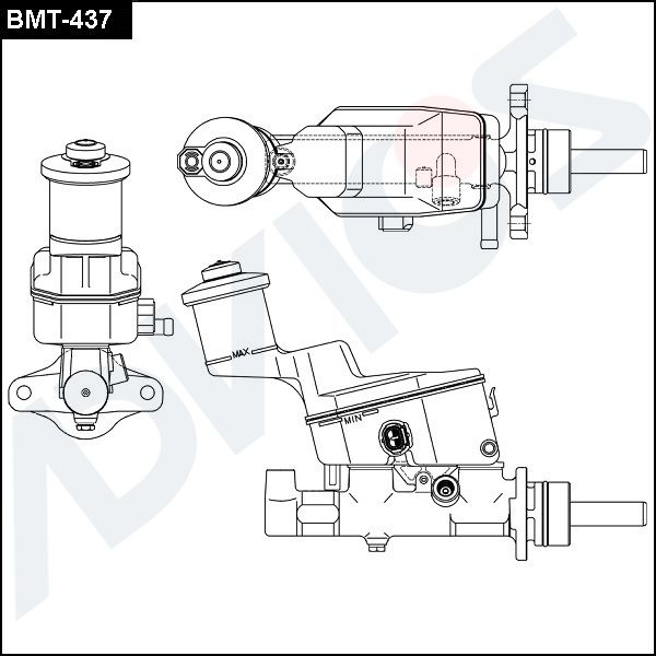 Главный тормозной цилиндр ADVICS BMT437