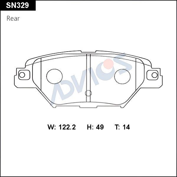 Комплект тормозных колодок, дисковый тормоз ADVICS SN329