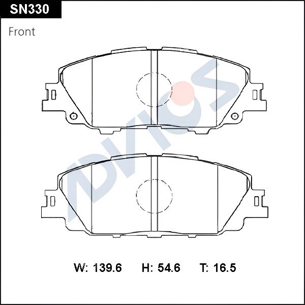 Комплект тормозных колодок, дисковый тормоз ADVICS SN330
