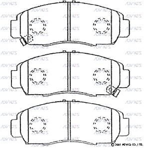 Комплект тормозных колодок, дисковый тормоз ADVICS SN431P