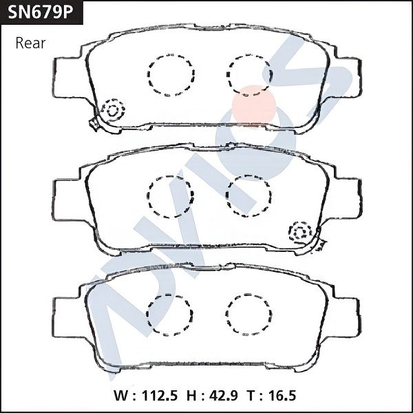 Комплект тормозных колодок, дисковый тормоз ADVICS SN679P