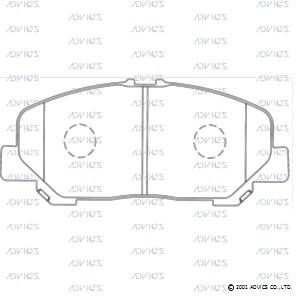 Комплект тормозных колодок, дисковый тормоз ADVICS SN695