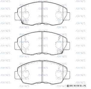 Комплект тормозных колодок, дисковый тормоз ADVICS SN903P