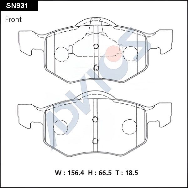 Комплект тормозных колодок, дисковый тормоз ADVICS SN931
