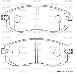 Комплект тормозных колодок, дисковый тормоз ADVICS SN954P