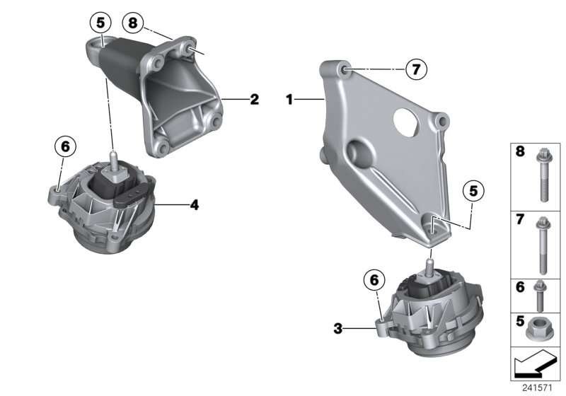 Резиновая подушка Л
 BMW 22116850481