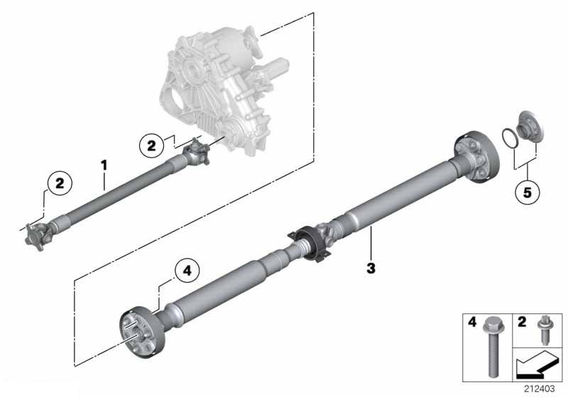 Карданный вал АКПП L=1434MM
 BMW 26107629416