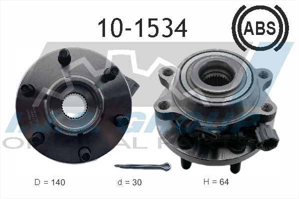 Комплект подшипника ступицы колеса IJS 101534