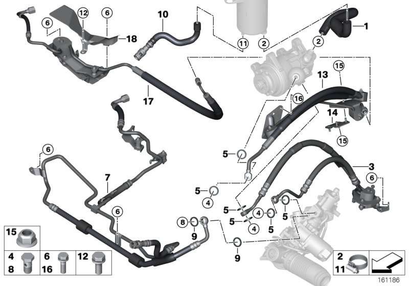 Эласт.шланг Adaptive Drive 2-я часть
 BMW 32416783141