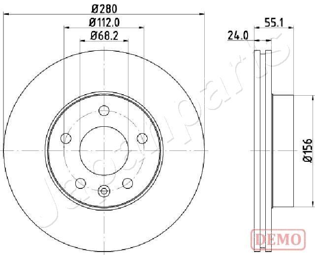 Тормозной диск JAPANPARTS DI0958C