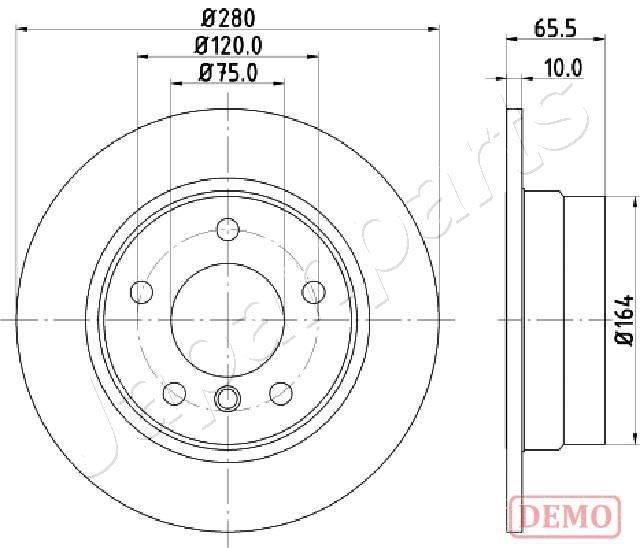 Тормозной диск JAPANPARTS DP0100C