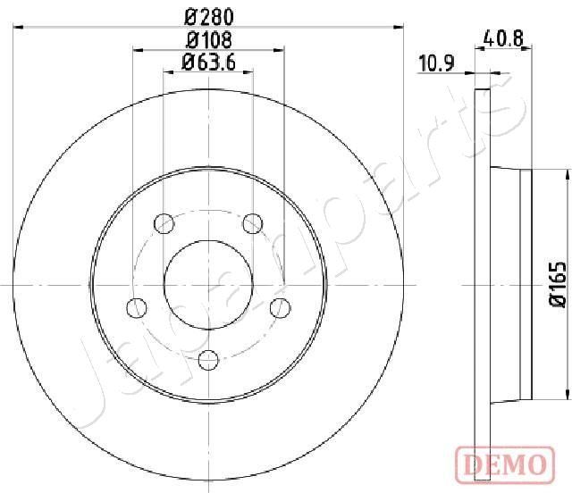 Тормозной диск JAPANPARTS DP0301C