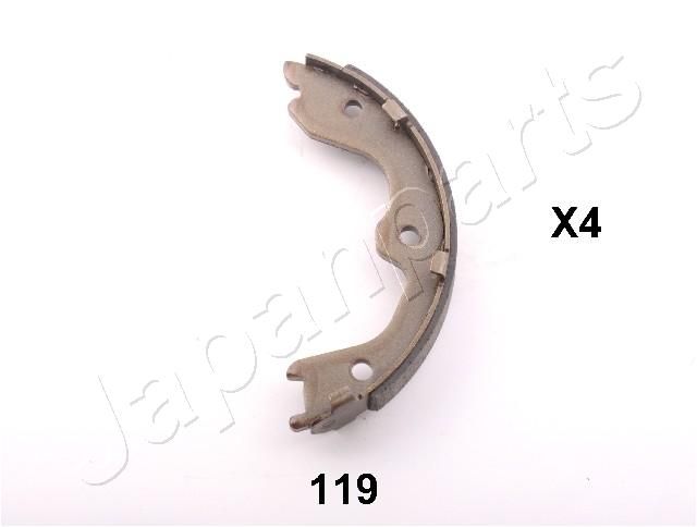 Комплект тормозных колодок, стояночная тормозная система JAPANPARTS GF119AF