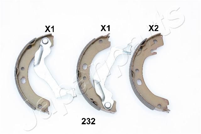 Комплект тормозных колодок, стояночная тормозная система JAPANPARTS GF232AF