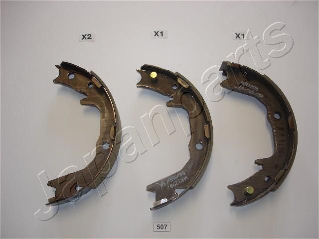 Комплект тормозных колодок, стояночная тормозная система JAPANPARTS GF507AF