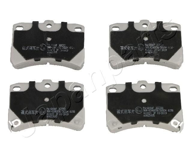 Комплект тормозных колодок, дисковый тормоз JAPANPARTS PA608AF