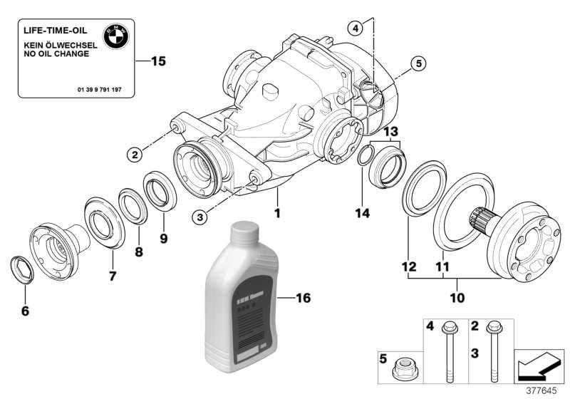 редуктор главной передачи I=4,10
 BMW 33107555315