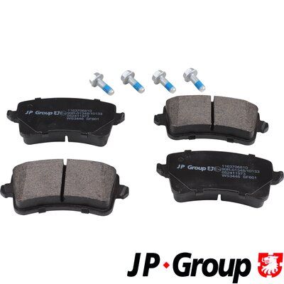 Комплект тормозных колодок, дисковый тормоз JP GROUP 1163706810