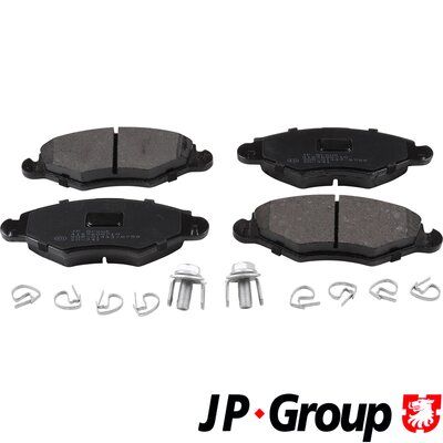 Комплект тормозных колодок, дисковый тормоз JP GROUP 4163600710