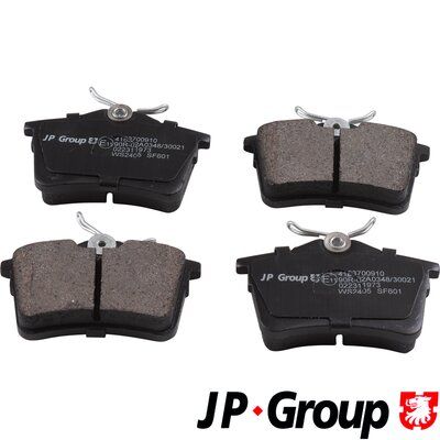 Комплект тормозных колодок, дисковый тормоз JP GROUP 4163700910
