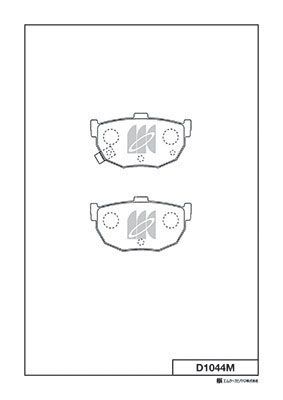 Комплект тормозных колодок, дисковый тормоз KASHIYAMA D1044M