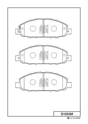 Комплект тормозных колодок, дисковый тормоз KASHIYAMA D1253M