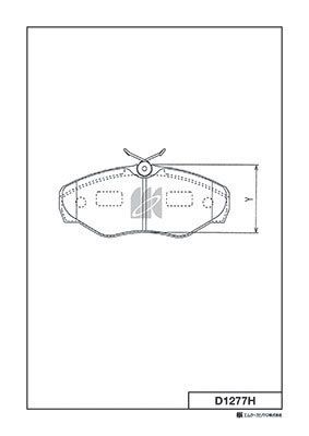 Комплект тормозных колодок, дисковый тормоз KASHIYAMA D1277H