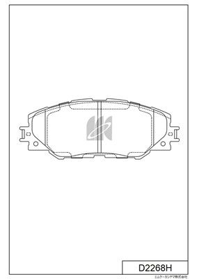 Комплект тормозных колодок, дисковый тормоз KASHIYAMA D2268H