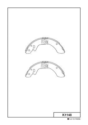 Комплект тормозных колодок KASHIYAMA K1148