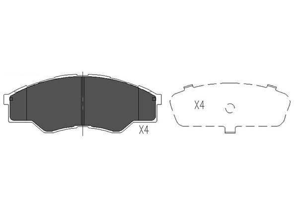 Комплект тормозных колодок, дисковый тормоз KAVO PARTS KBP9102