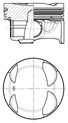 Поршень KOLBENSCHMIDT 41671600