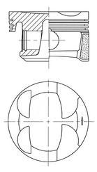 Поршень KOLBENSCHMIDT 41705620