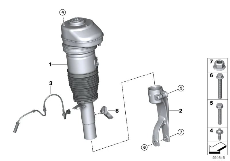 Пневмоамортизатор П Пд
 BMW 37106869036