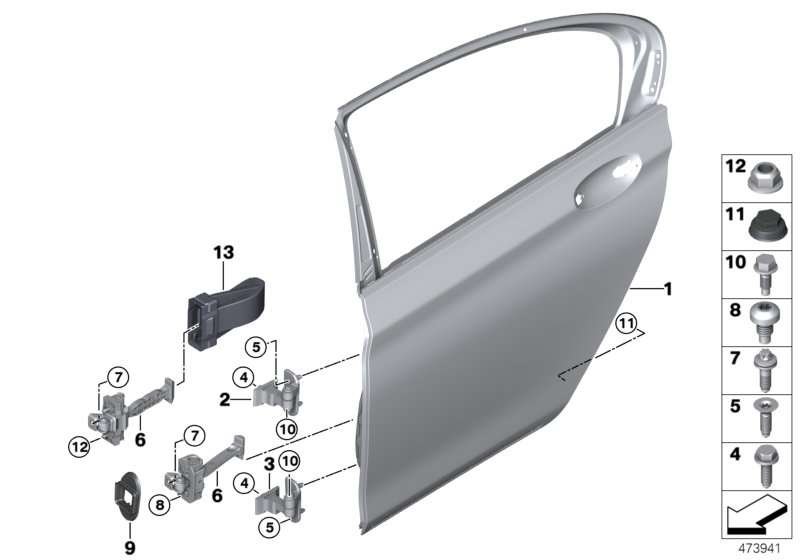 Tьr Aluminium Hinten Rechts
 BMW 41007408964