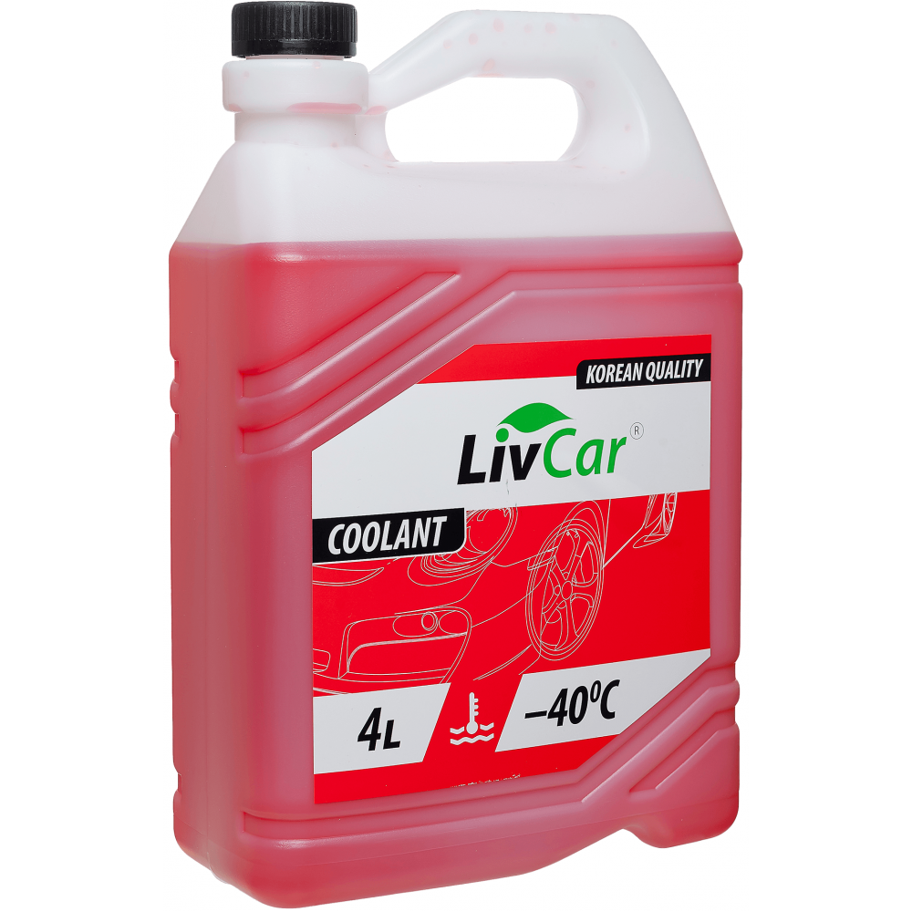 Антифриз Готовый Livcar Coolant Red -40 4Л
 LIVCAR LCA40004R