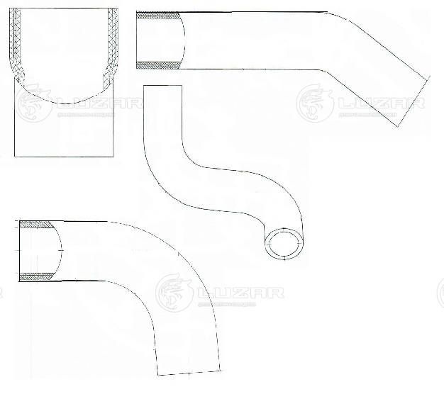 Шланг радиатора LUZAR LPK01073S