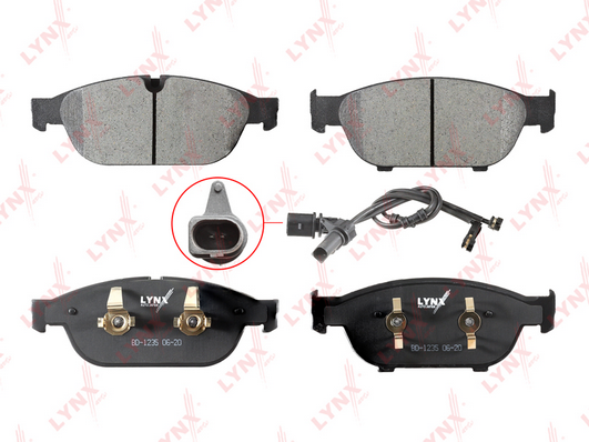 Комплект тормозных колодок, дисковый тормоз LYNX BD1235