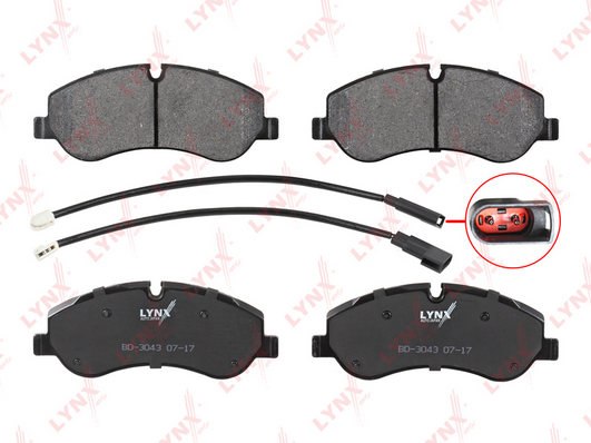 Комплект тормозных колодок, дисковый тормоз LYNX BD3043