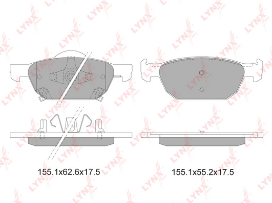 Комплект тормозных колодок, дисковый тормоз LYNX BD3423