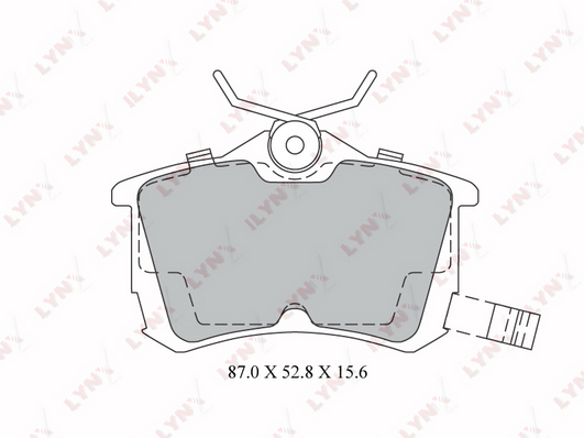 Комплект тормозных колодок, дисковый тормоз LYNX BD3425
