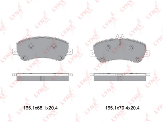 Комплект тормозных колодок, дисковый тормоз LYNX BD5354
