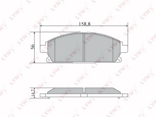 Комплект тормозных колодок, дисковый тормоз LYNX BD5729