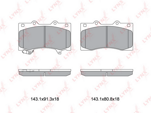 Комплект тормозных колодок, дисковый тормоз LYNX BD5744